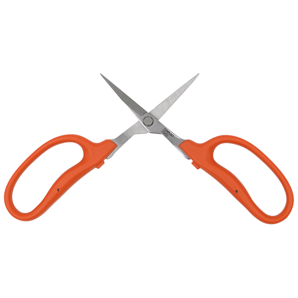 (image for) Zenport Scissors ZS422 Straight MasaMasa Trim Trimming Scissors, Stainless Steel, Orange Handle