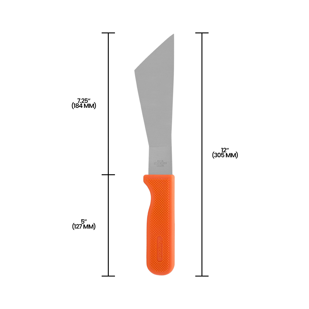 (image for) Zenport Lettuce Knife K115 Row Crop Harvest Knife, Lettuce Trimmer, 7.25-Inch Stainless Steel Blade