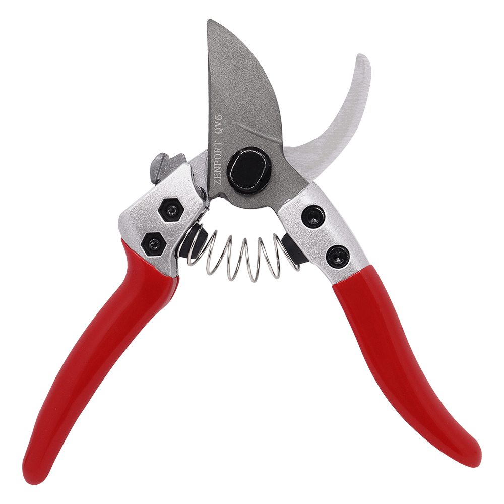 (image for) Zenport QV6 Pruner, Japanese Squeeze Open Pro, Chrome Plated Blade, Half-Inch Cut, 6-Inch Long