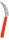 (image for) Zenport Sickle K206C Berry Knife/Weeding, Orange Plastic Handle, A+ Grade, Stainless Steel, Light Serration, 4.3-Inch Blade