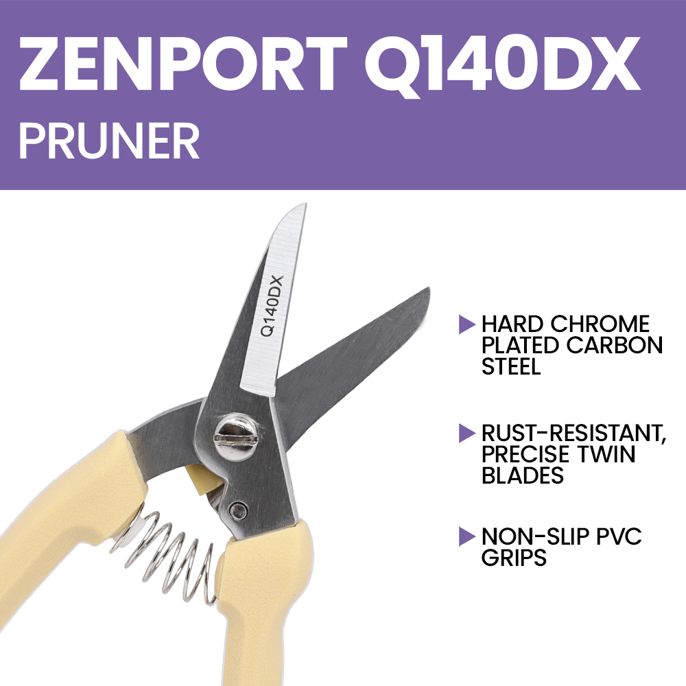 (image for) Zenport Q140DX Pruner Hoof Trimmer, Floral Bunch Cutter, Hard Chrome Plated, 7-Inch