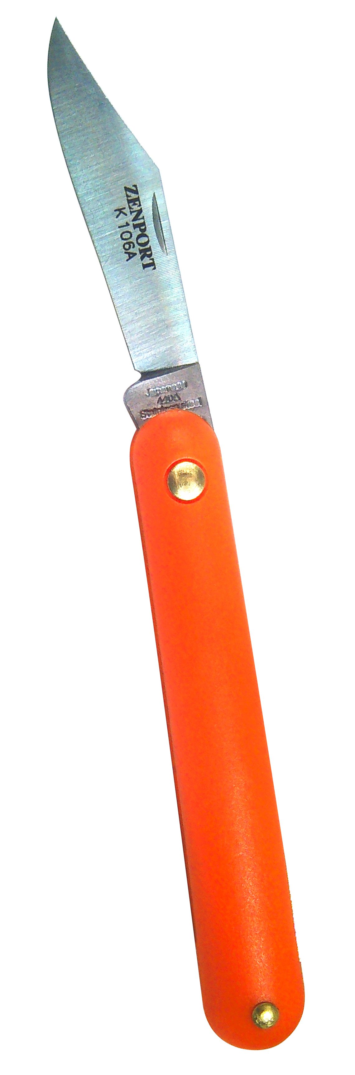 Zenport Grafting Knife K106A Budding and Grafting Knife, Clip-Point Blade, Dual-Taper Bevel Cutting Edge (image for) Zenport Grafting Knife K106A Budding and Grafting Knife, Clip-Point Blade, Dual-Taper Bevel Cutting Edge
