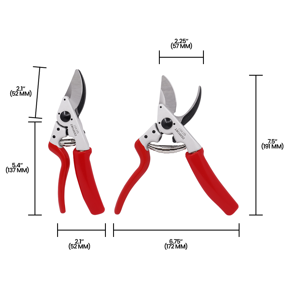 (image for) Zenport QZ407 Pruner Rotating Handle Professional, 1-Inch Cut, 8.25-Inch Long