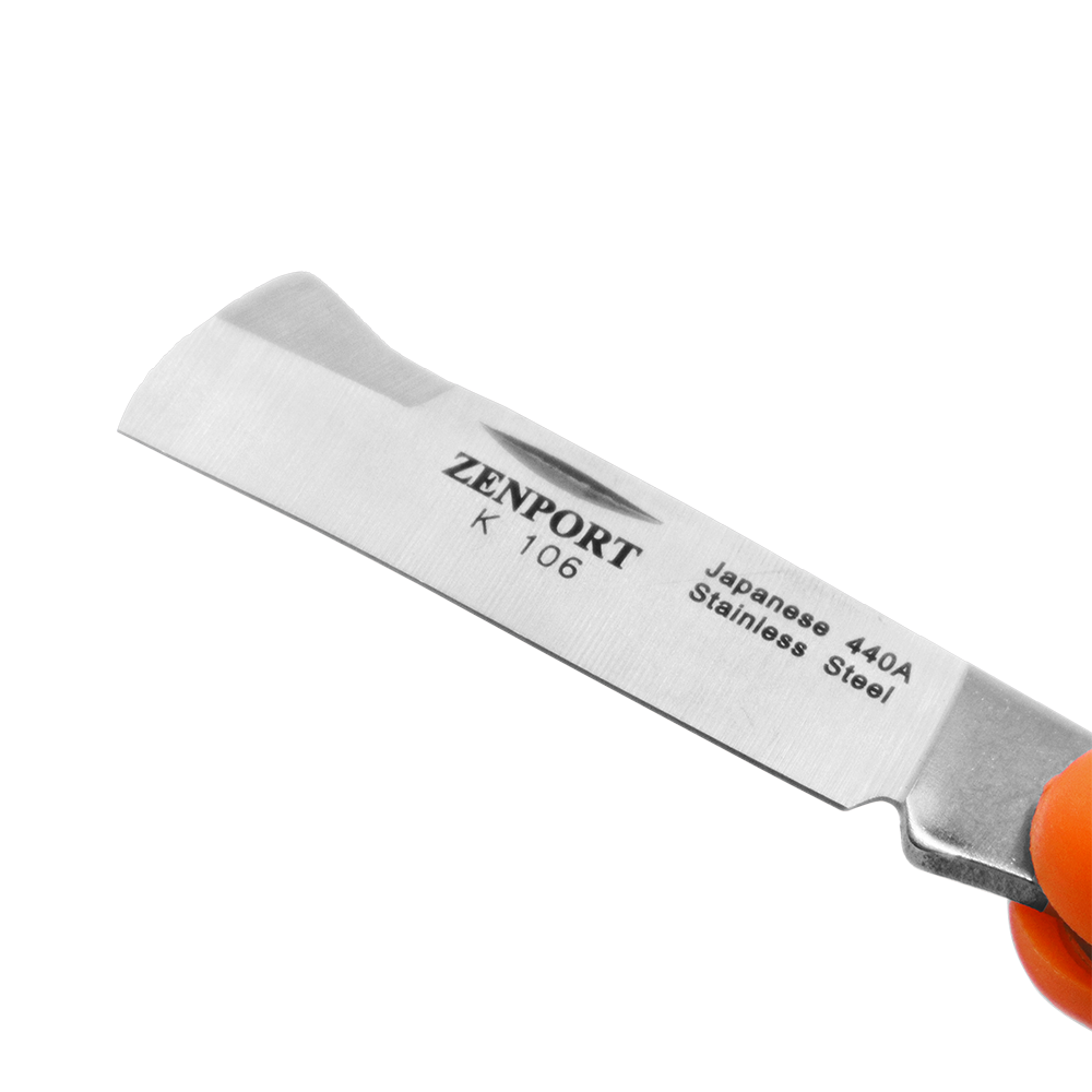 (image for) Zenport Grafting Knife K106 Budding and Grafting Knife, Bark Lifter, Dual-Taper Bevel Cutting Edge