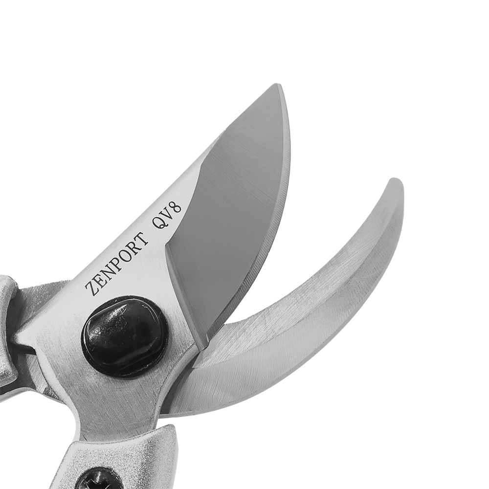 (image for) Zenport QV8 Pruner Japanese Squeeze Open Pro, Chrome Plated Blade, 1-Inch Cut, 8-Inch Long