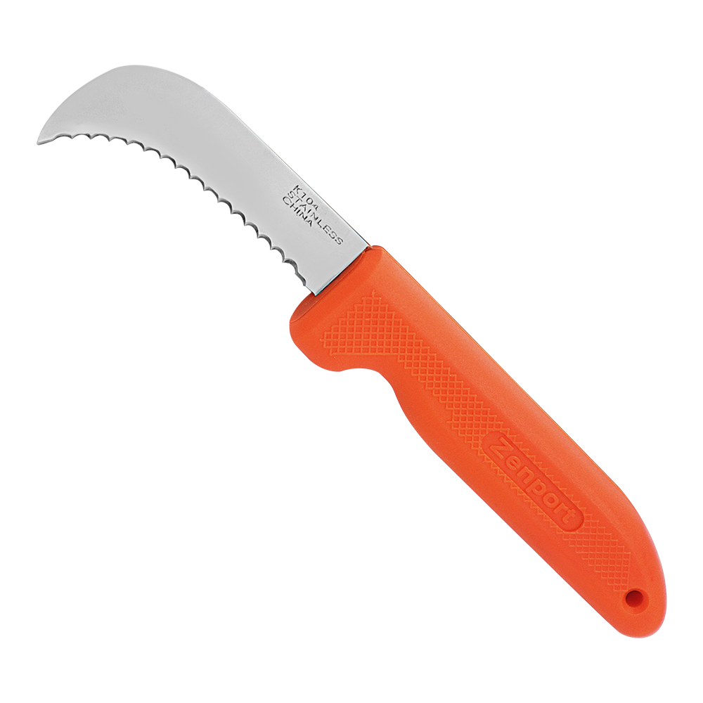 (image for) Zenport Sod Knife K104 Harvest Landscape Knife, 3-Inch Stainless Steel Deep Serrated Blade