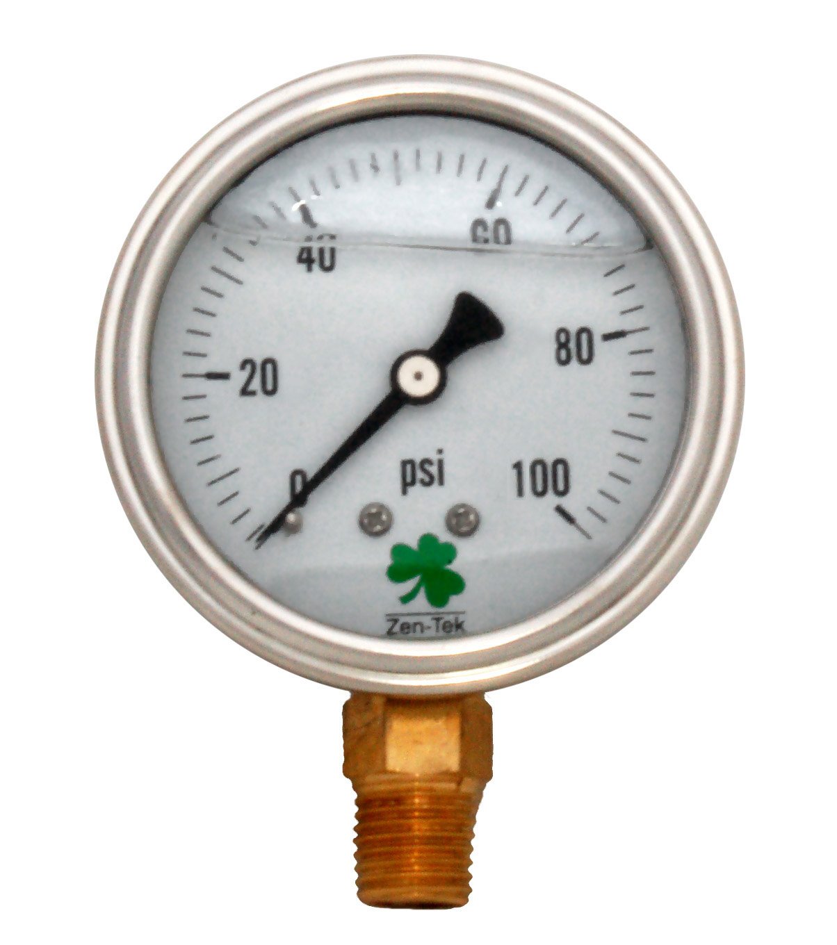 Zenport Zen-Tek Pressure Gauge LPG100 Liquid Glycerin Filled Pressure Gauge, 0-100 Psi (image for) Zenport Zen-Tek Pressure Gauge LPG100 Liquid Glycerin Filled Pressure Gauge, 0-100 Psi