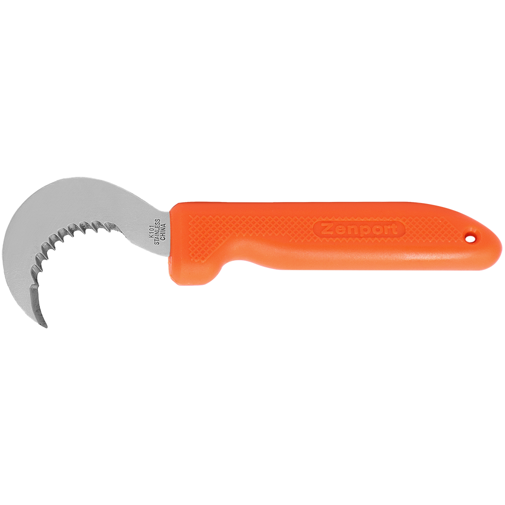 (image for) Zenport Grape Hook Knife K101 Harvest/Utility Hook Knife, Grape and Melon, 3-Inch Curved Serrated Stainless Steel Blade