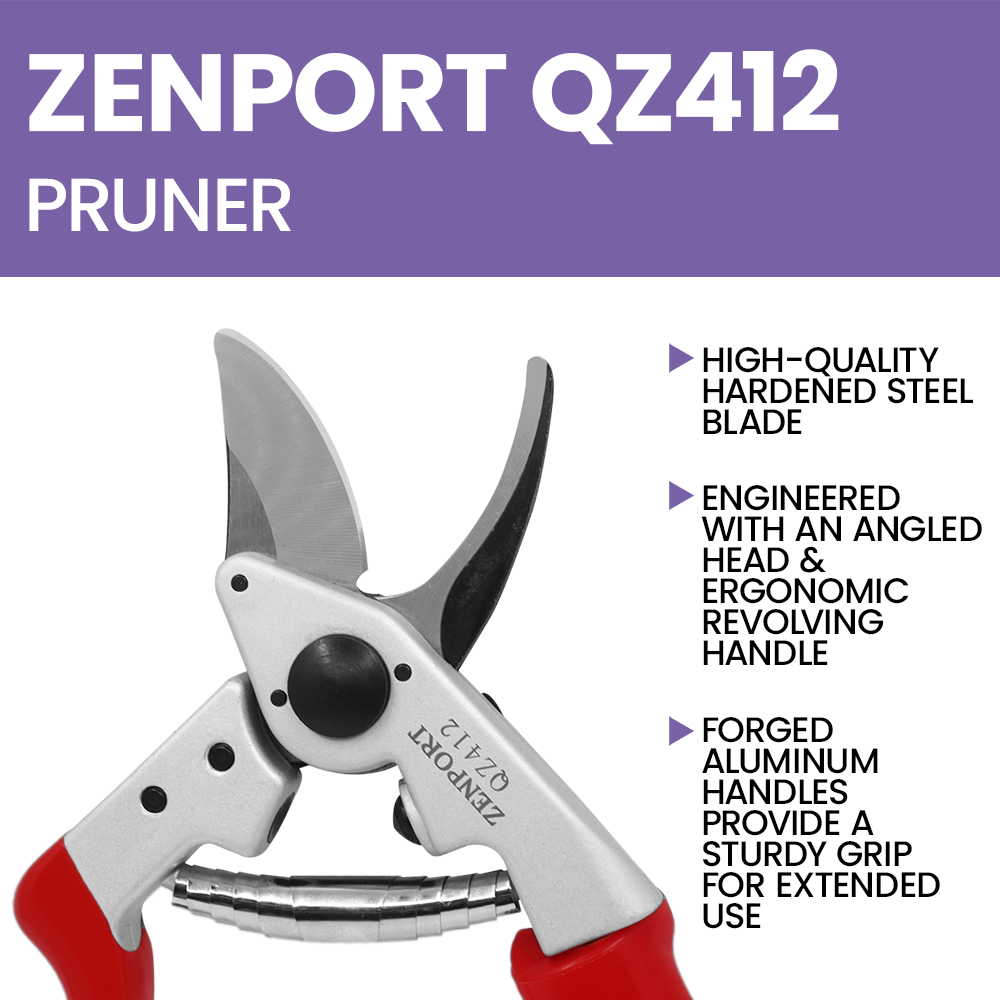 (image for) Zenport QZ412 Pruner Small Rotating Handle Professional, .8-Inch Cut, 7.25-Inch Long