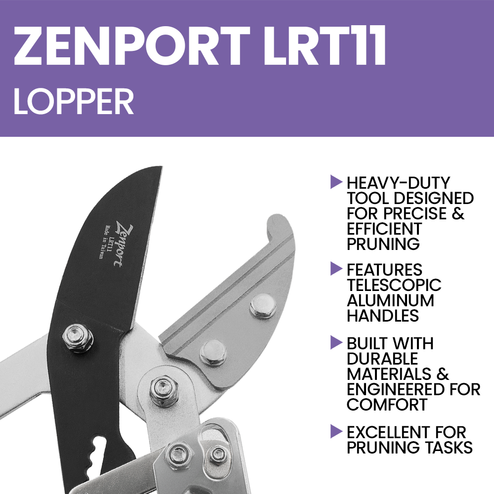 (image for) Zenport Lopper LRT11 Telescopic Ratchet Anvil Lopper, 30-Inch to 42-Inch