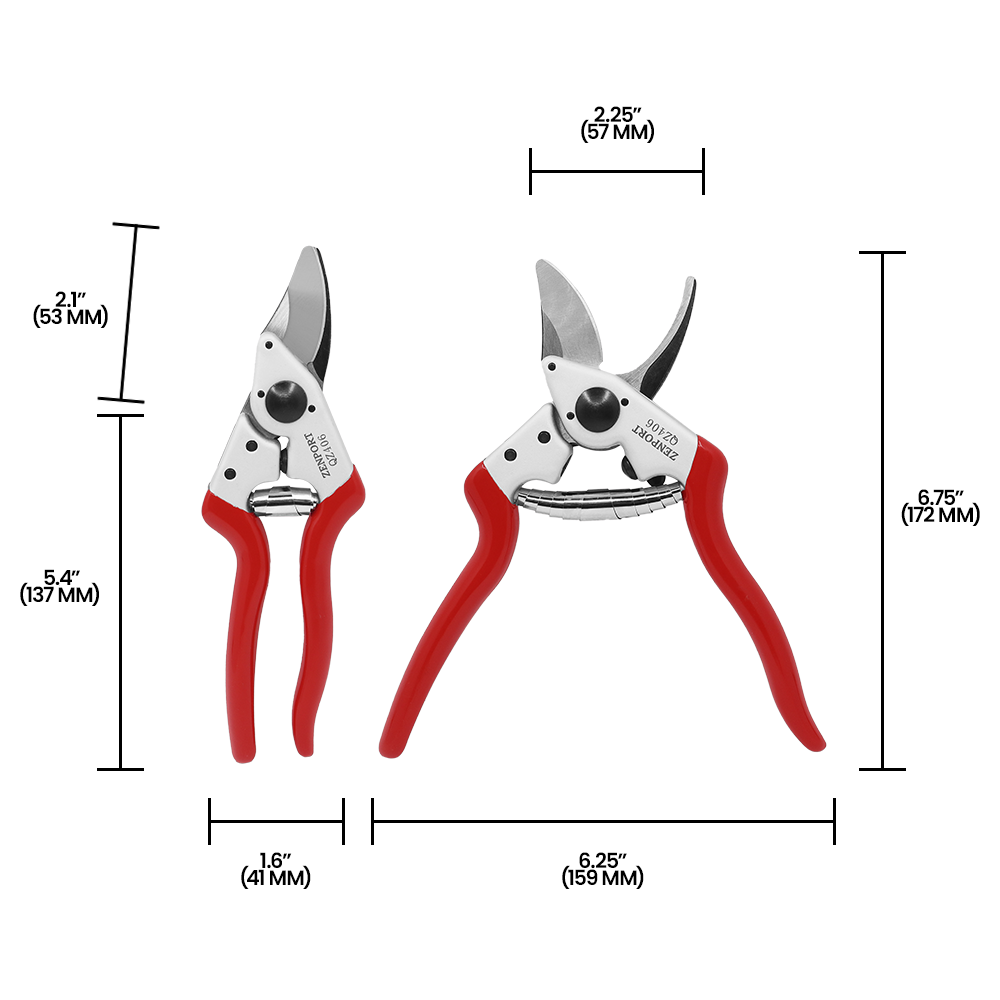 (image for) Zenport QZ406 Pruner Small Professional, .8-Inch Cut, 7.25-Inch Long