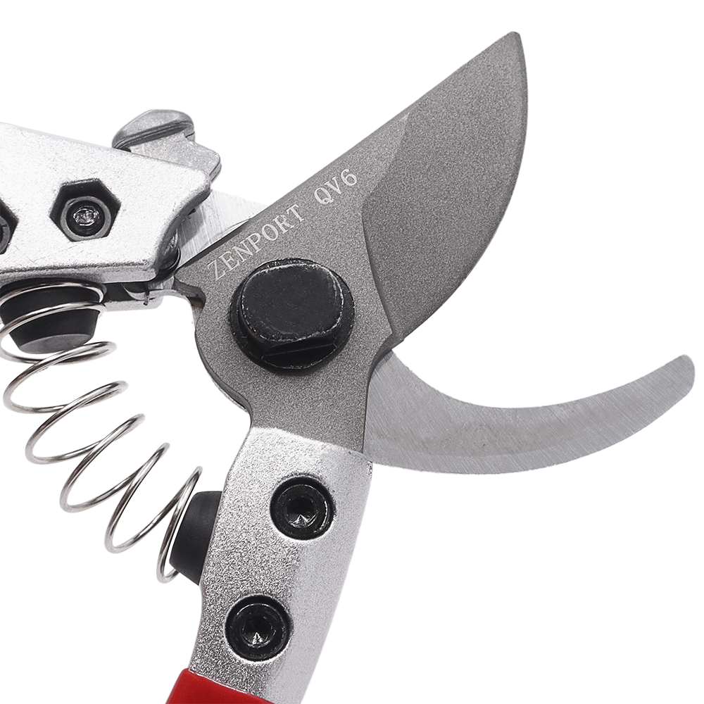 (image for) Zenport QV6 Pruner, Japanese Squeeze Open Pro, Chrome Plated Blade, Half-Inch Cut, 6-Inch Long