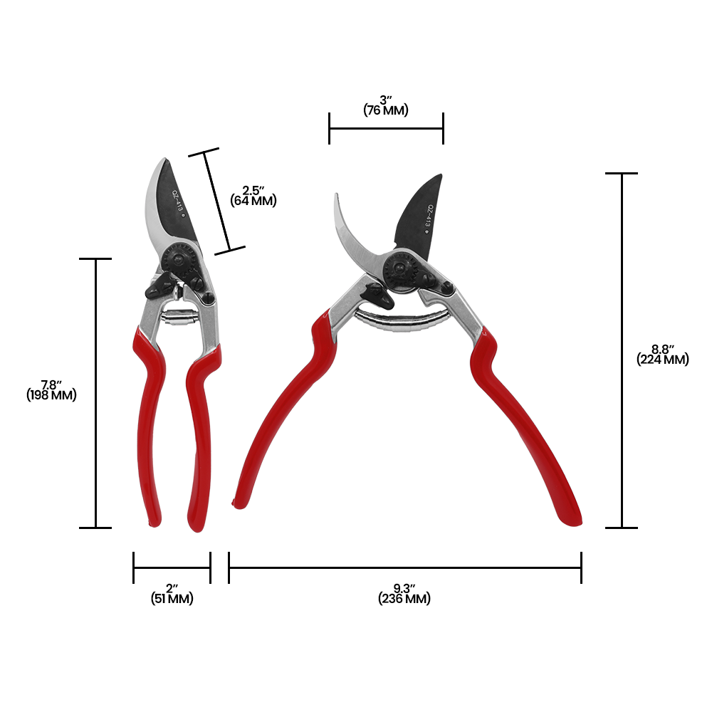 (image for) Zenport QZ413 Pruner Two-Hand Multi-Purpose, 1.25-Inch Cut, Forged Aluminum Handles