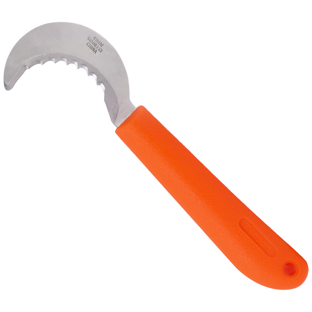 Zenport Grape Hook Knife K101M Mini Harvest/Utility Hook Knife, Grape and Melon, 2.5-Inch Curved Serrated Stainless Steel Blade (image for) Zenport Grape Hook Knife K101M Mini Harvest/Utility Hook Knife, Grape and Melon, 2.5-Inch Curved Serrated Stainless Steel Blade