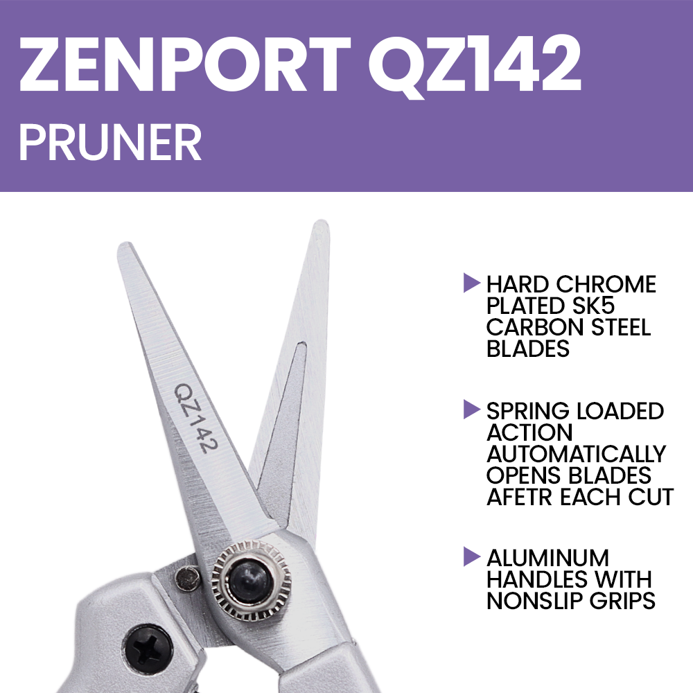 (image for) Zenport QZ142 Pruner, Hoof Trimmer, Floral Bunch Cutter, Angle Blade, 7-Inch