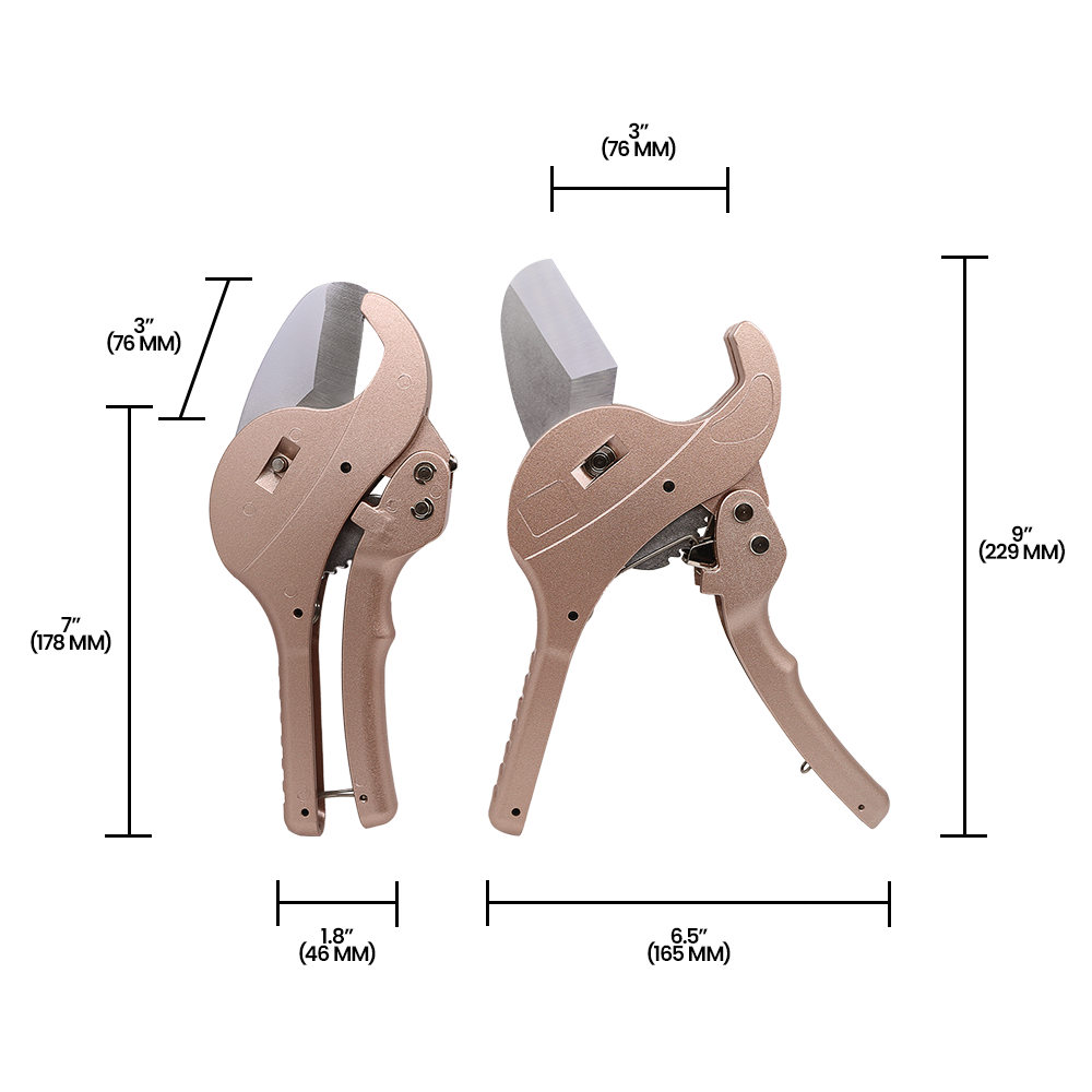 (image for) Zenport Q42 Pruner PVC Pipe Cutter, 1.65-inch Cut, Ratchet Action