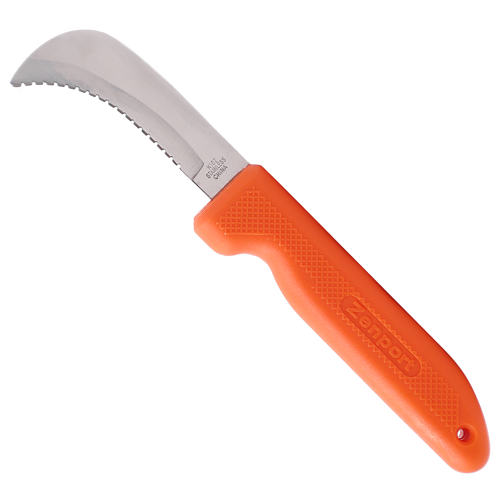 (image for) Zenport Sod Knife K102 Harvest/Utility Knife, Landscape and Sod, 3-Inch Stainless Steel Serrated Blade
