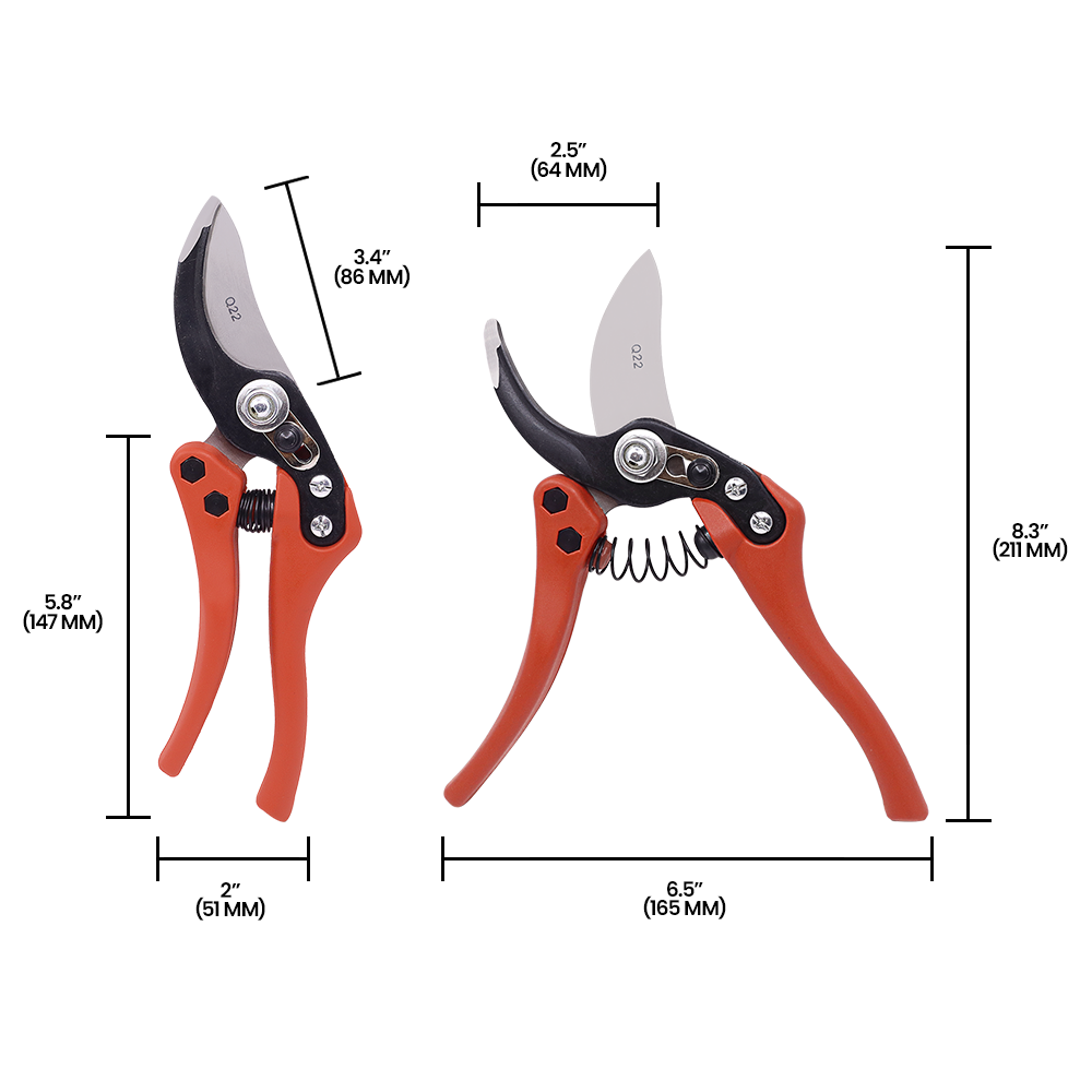 (image for) Zenport Q22 Pruner Euro-Pro Large P1-22, 1-Inch Cut, 9-Inch Long
