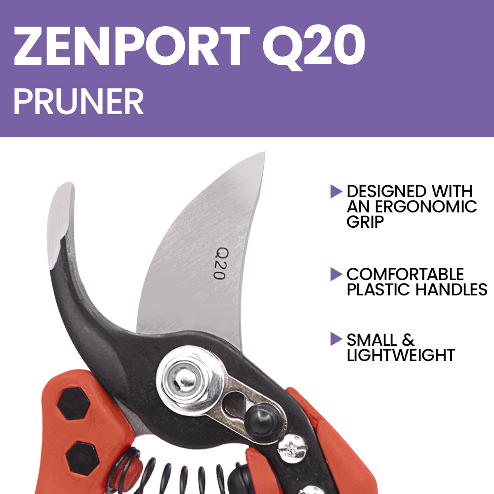 (image for) Zenport Q20 Pruner Euro-Pro Small P1-20, .75-inch Cut, 8-Inch Long,