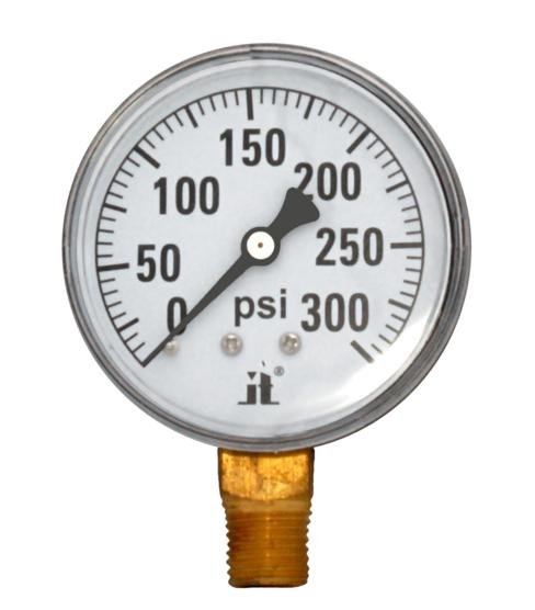 (image for) Zenport Zen-Tek Pressure Gauge DPG300 Dry Air Pressure Gauge, 0-300 Psi