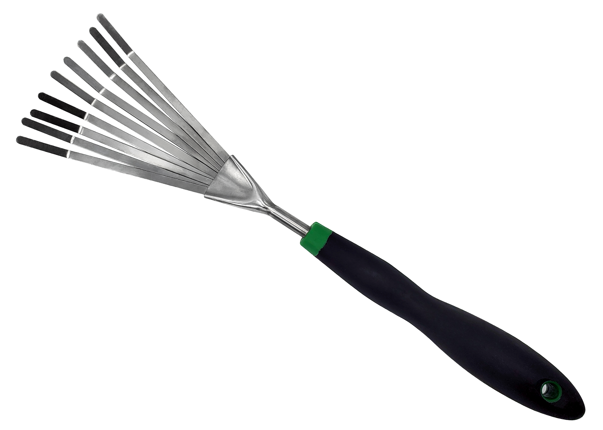 Zenport Garden Soil Fan Rake 15309D Good Grips Mini Soil Rake, Ergonomic Soft Cushion Grip