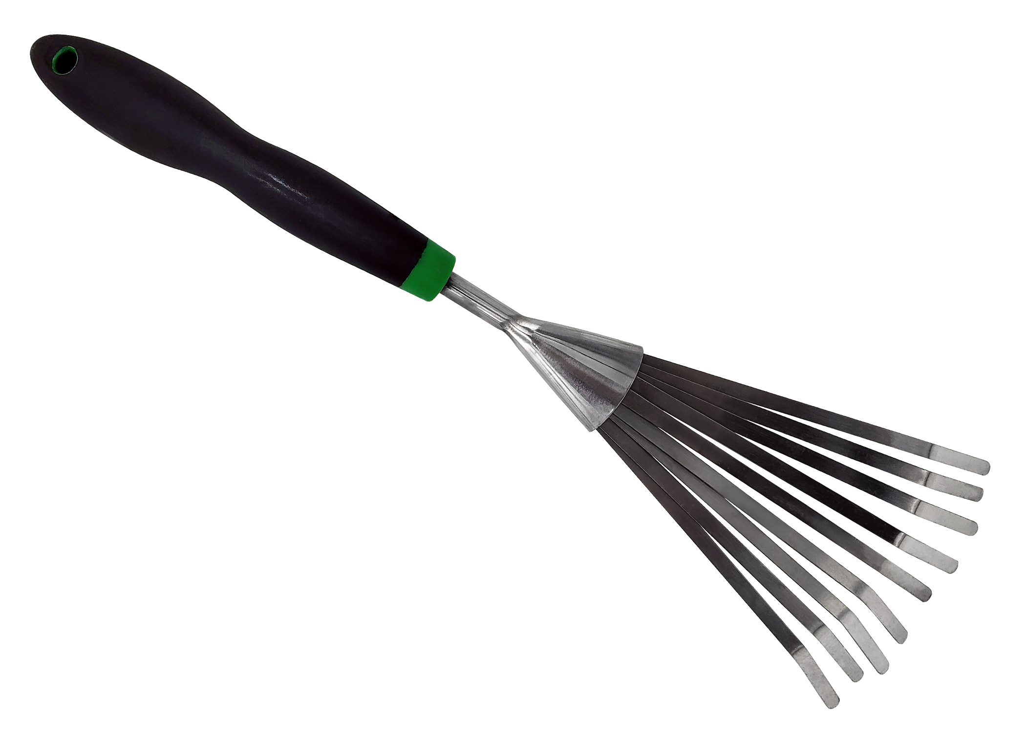 Zenport Garden Soil Fan Rake 15309D Good Grips Mini Soil Rake, Ergonomic Soft Cushion Grip