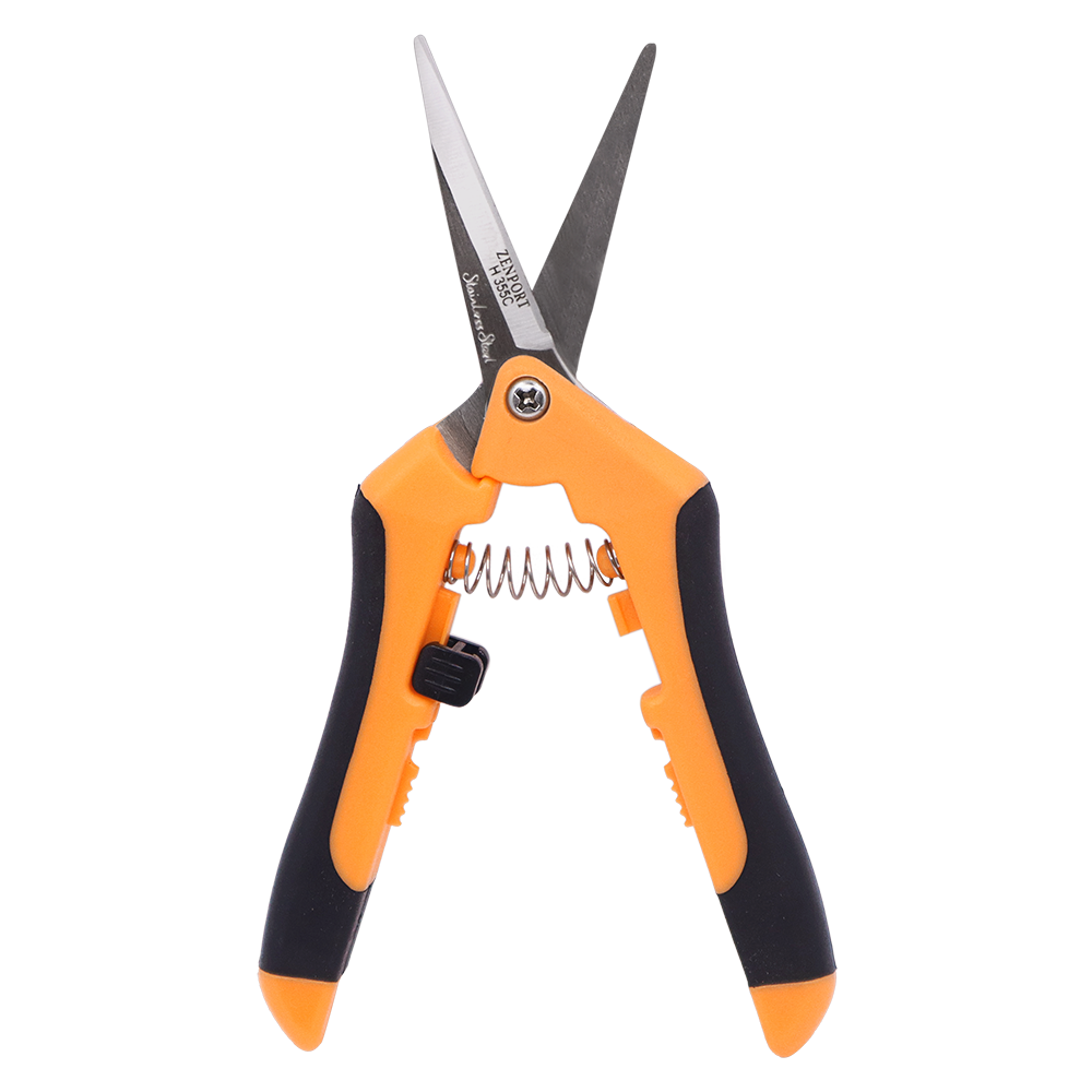 Zenport Shears H355C Curved Hydroponic Micro-Blade Trimmer, Cannabis Flower, Weed Trimming Scissors (image for) Zenport Shears H355C Curved Hydroponic Micro-Blade Trimmer, Cannabis Flower, Weed Trimming Scissors