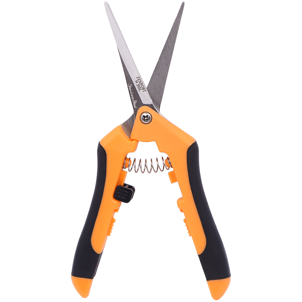 Zenport Shears H355L Long Hydroponic Micro-Blade Trimmer, Cannabis Flower, Trimming Scissors (image for) Zenport Shears H355L Long Hydroponic Micro-Blade Trimmer, Cannabis Flower, Trimming Scissors