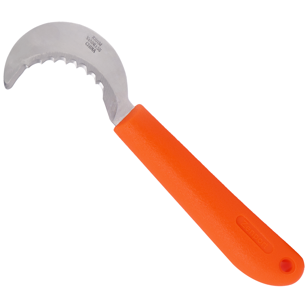 (image for) Zenport Grape Hook Knife K101M Mini Harvest/Utility Hook Knife, Grape and Melon, 2.5-Inch Curved Serrated Stainless Steel Blade