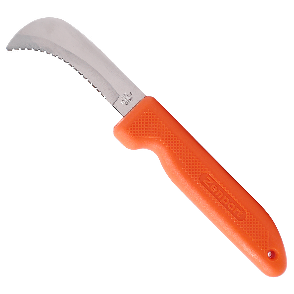 (image for) Zenport Sod Knife K102 Harvest/Utility Knife, Landscape and Sod, 3-Inch Stainless Steel Serrated Blade