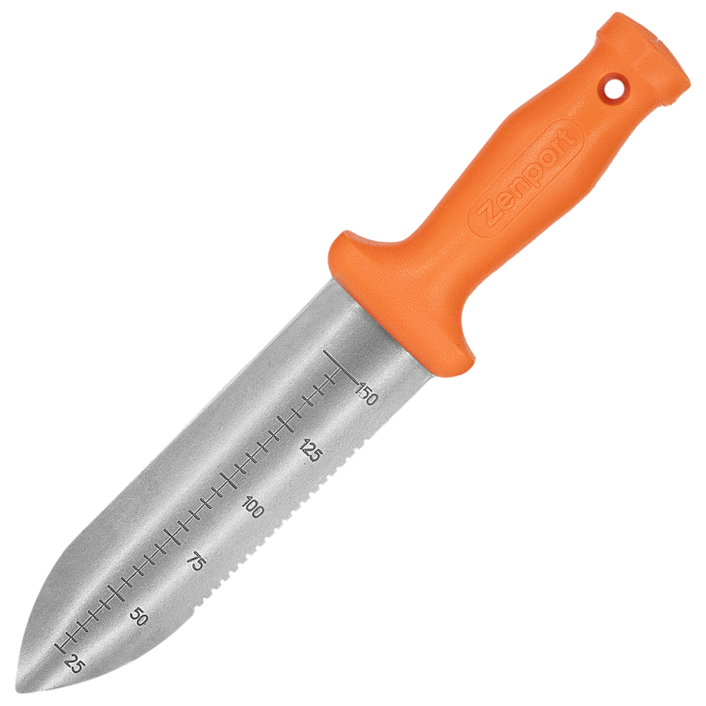 Zenport Soil Knife K246 Deluxe ZenBori Soil Knife with Sheath, Ultimate Gardening Tool, Japanese Hori Hori Knives (image for) Zenport Soil Knife K246 Deluxe ZenBori Soil Knife with Sheath, Ultimate Gardening Tool, Japanese Hori Hori Knives