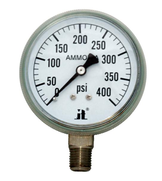 Zenport Manómetro Zen-Tek APG400 Manómetro de gas amoníaco, 0-400 psi