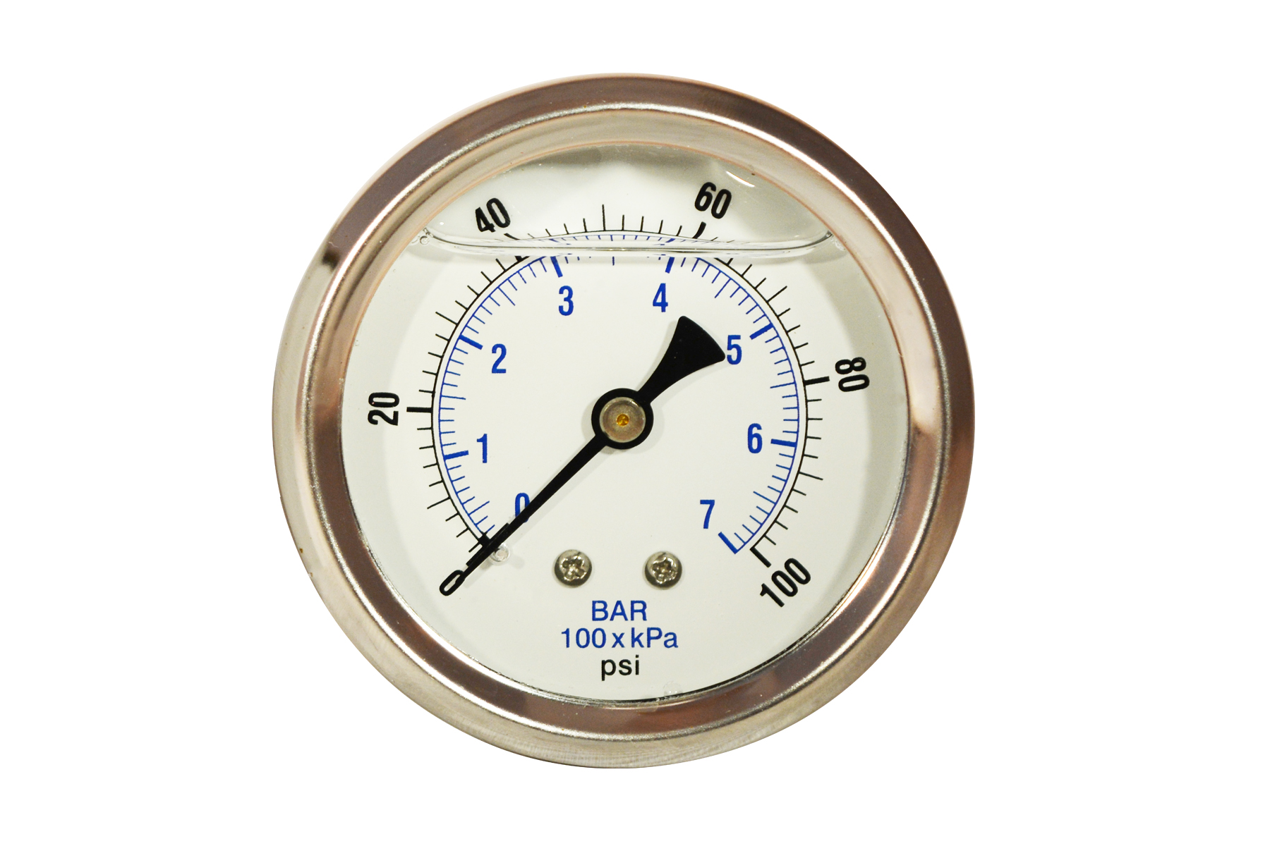 Zenport Zen-Tek Pressure Gauge BLPG100 0-100 PSI Back Mount Liquid Glycerin Pressure Gauge - Click Image to Close