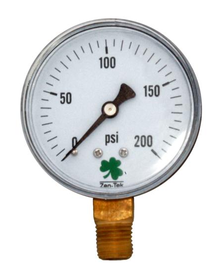 Zenport Zen-Tek Pressure Gauge DPG200 Dry Air Pressure Gauge, 0-200 Psi - Click Image to Close