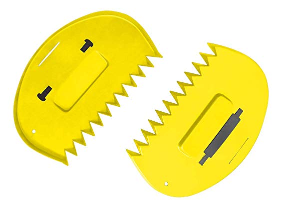  Zenport Leaf Scoop GA815 for Small Piles of Leaves, Bright Yellow