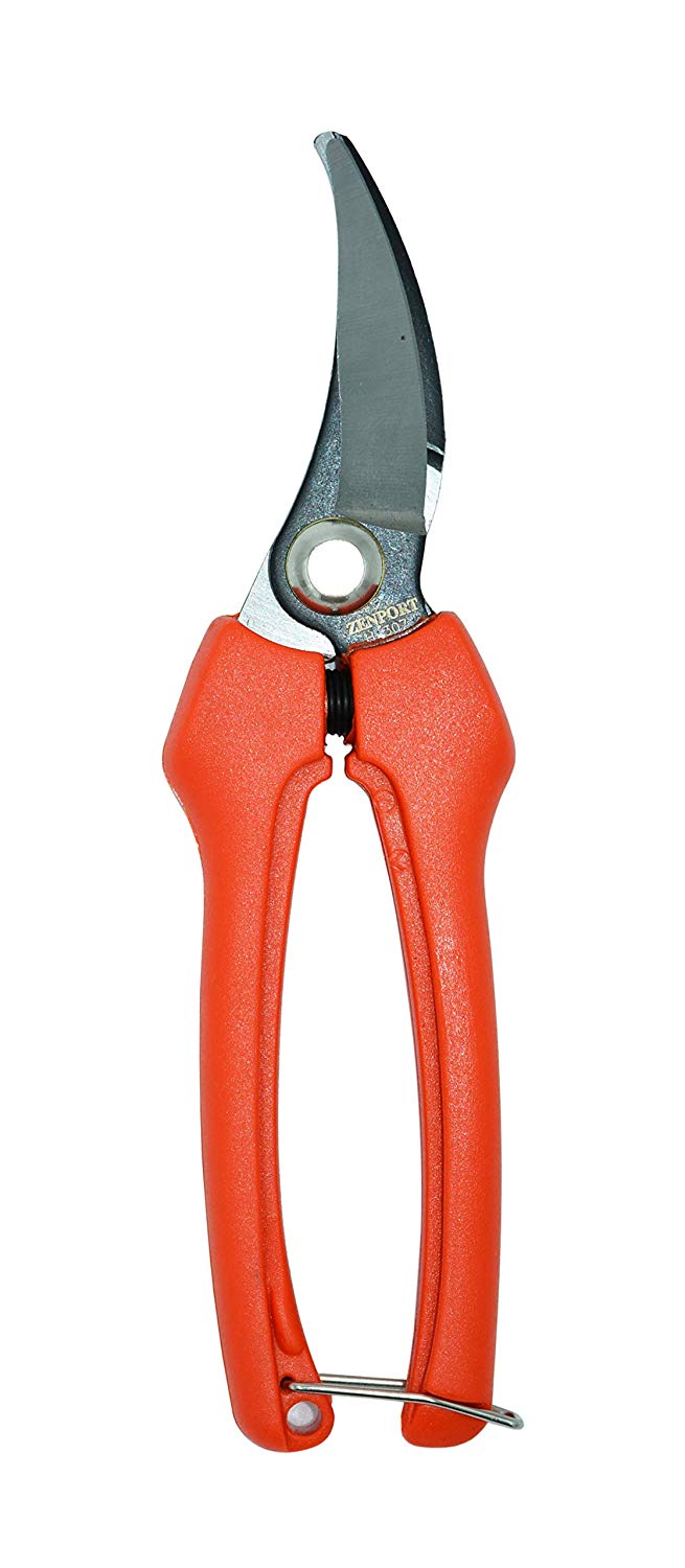 Zenport Shears H306 Euro Style Harvest Shear, Curved Carbon Steel Blade