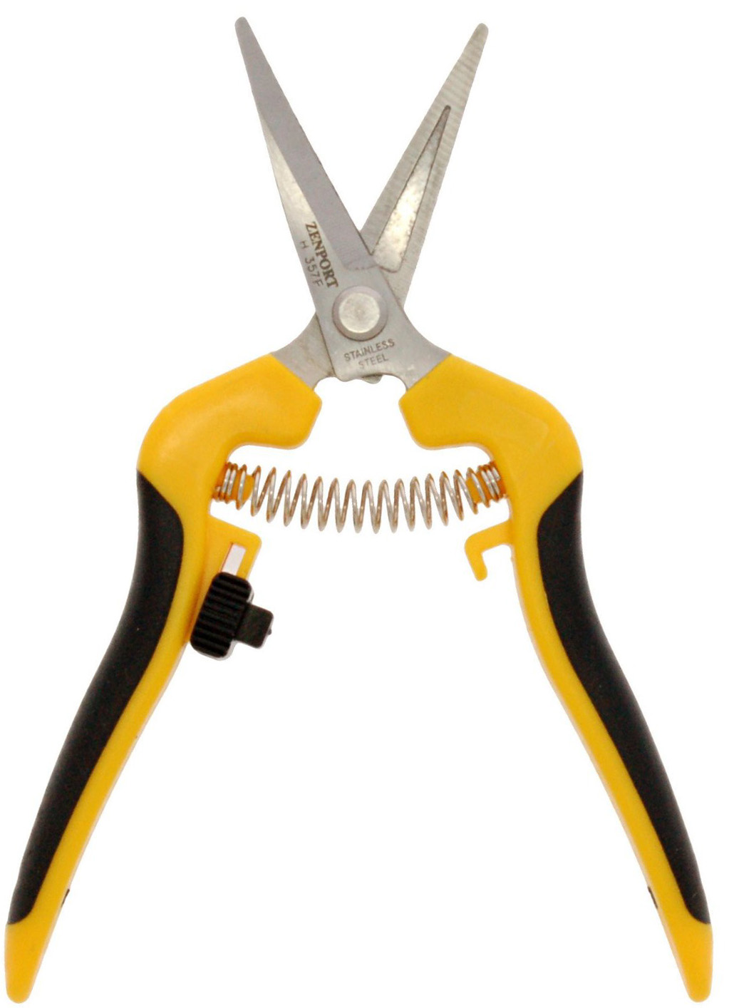 Zenport Shears H357F Straight Comfi-Grip Grape Harvest Shear, Relief Grooved Stainless Blade