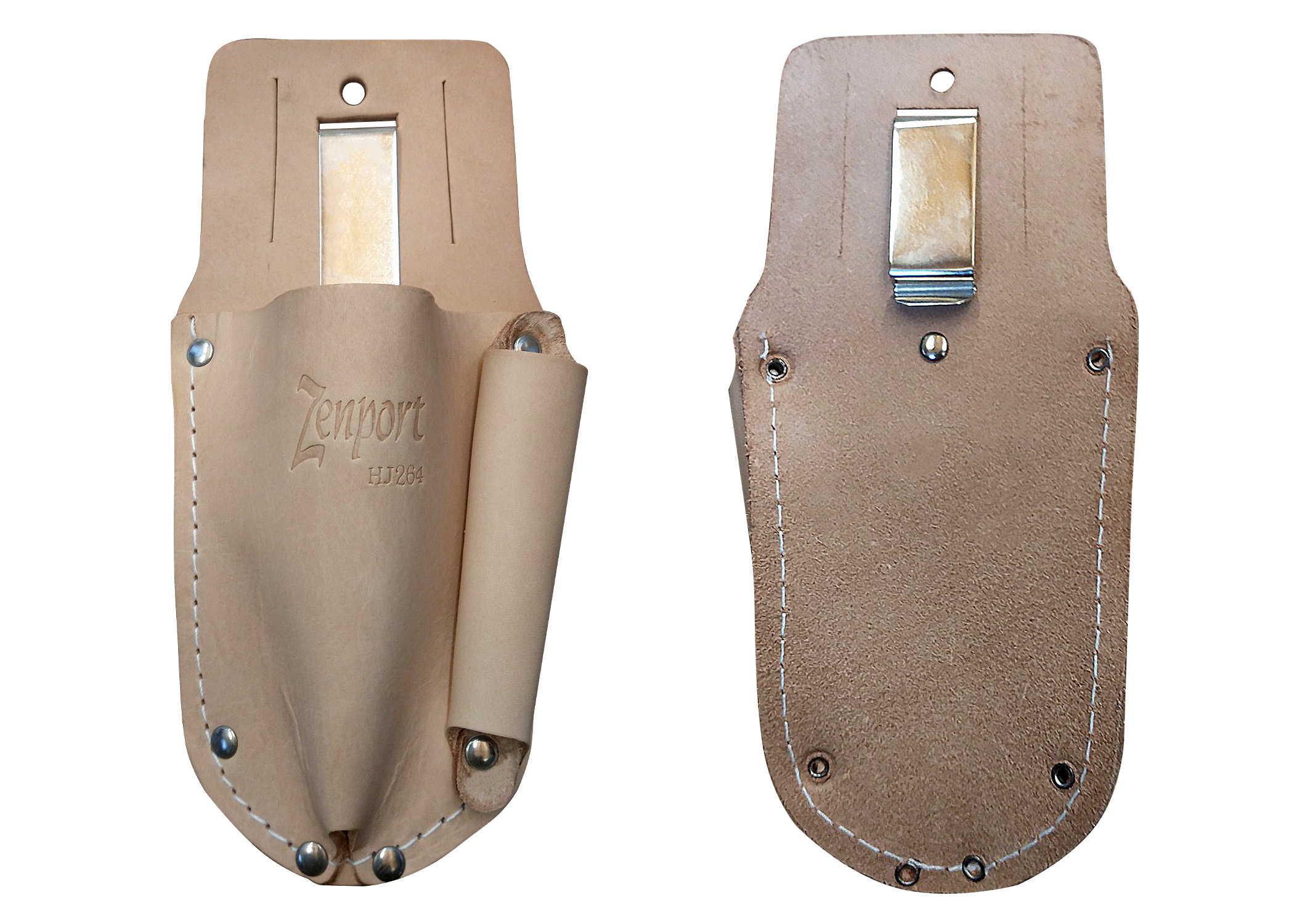 Zenport Holster HJ264 Leather Pruner and Sharpener Sheath w/Belt Loop and Metal Clip - Click Image to Close