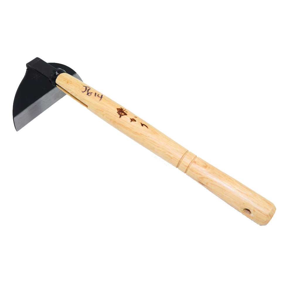 Zenport J6-14 Kusa-Kaki Half Moon Hoe, Wood Handle, 13-Inch Long, 5-Inch Blade