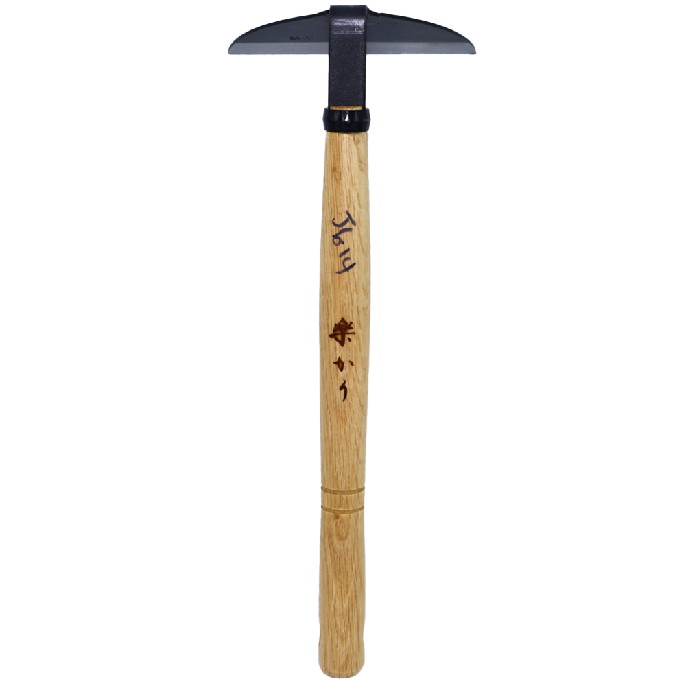 Zenport J6-14 Kusa-Kaki Half Moon Hoe, Wood Handle, 13-Inch Long, 5-Inch Blade - Click Image to Close