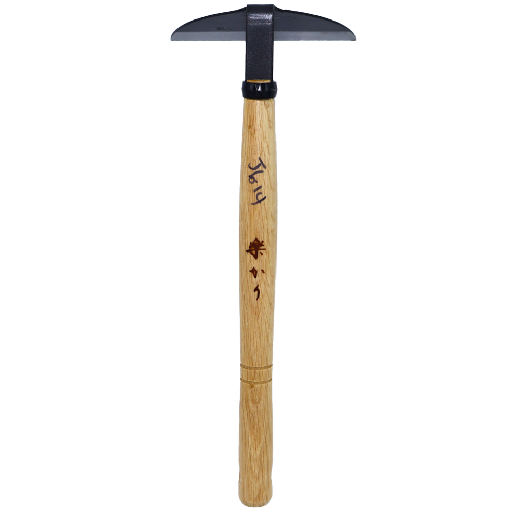 Zenport J6-14 Kusa-Kaki Half Moon Hoe, Wood Handle, 13-Inch Long, 5-Inch Blade