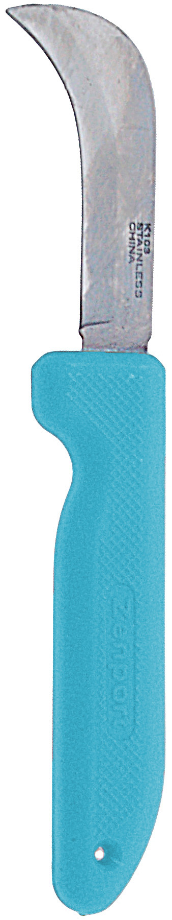 Zenport Sod/Mushroom Knife K103-BLUE Harvest Utility Knife, hoja recta no dentada de acero inoxidable de 3 pulgadas