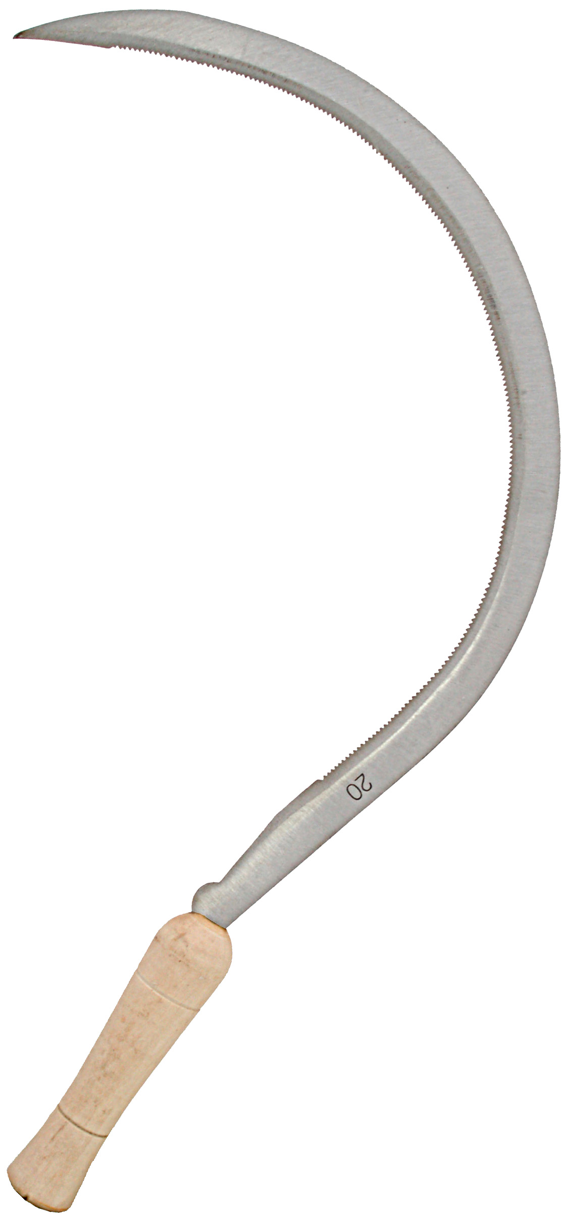 8 In. Landscape Scythe with Serrated Curved Blade 