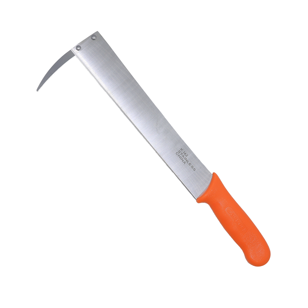 Zenport Beet Knife K142 Row Crop Harvest Knife with Hook, Onion/Beet/Corn, 11-Inch Heavy Duty Stainless Steel Blade