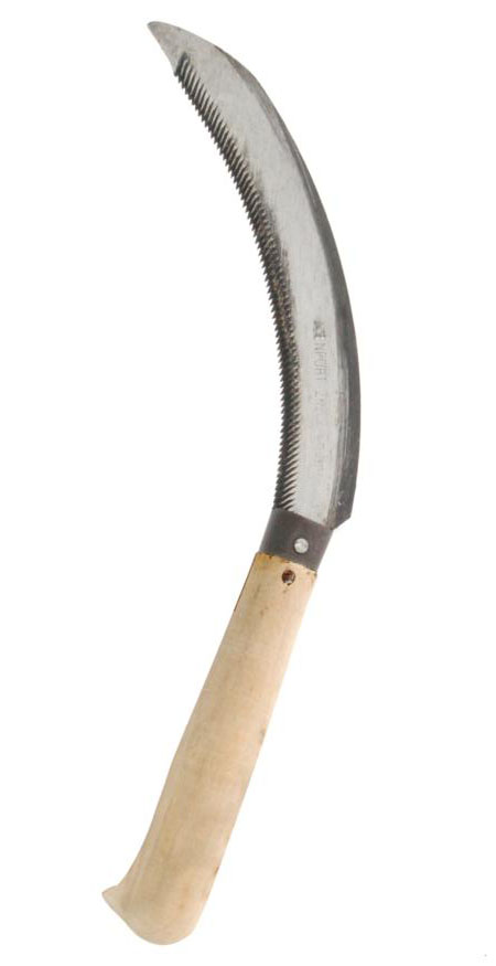 Zenport Sickle K202 Lavender Harvest Hoz/cuchillo de bayas, mango con muescas, hoja dentada curva de 6.5 pulgadas