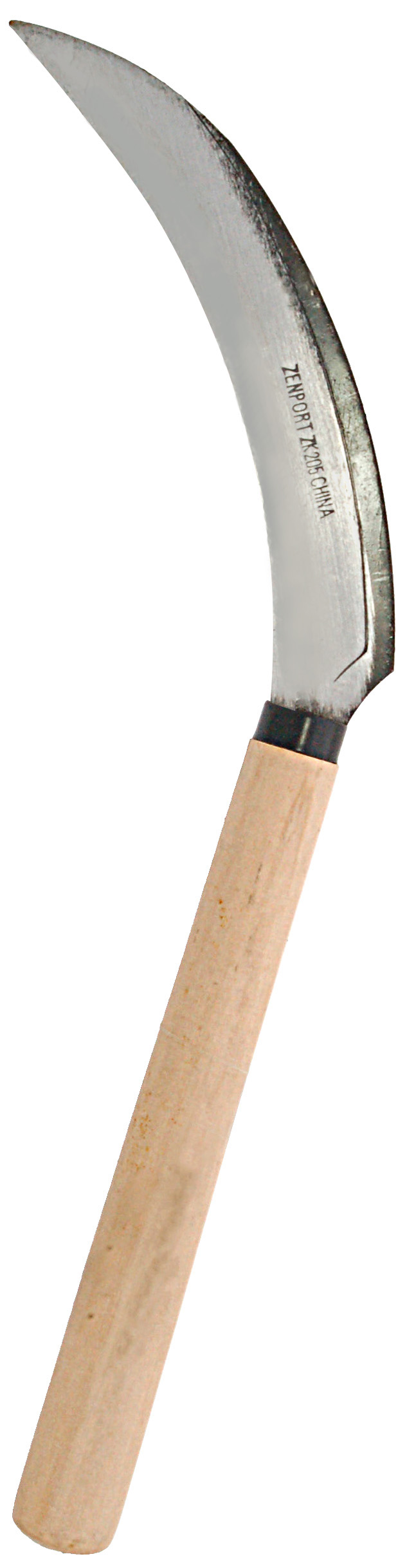 Zenport Sickle K205NS Harvest Knife Weeding, Berry, Lavender, Vegetable, Landscape, Wood Handle, Straight Edge, 6.5-Inch Blade