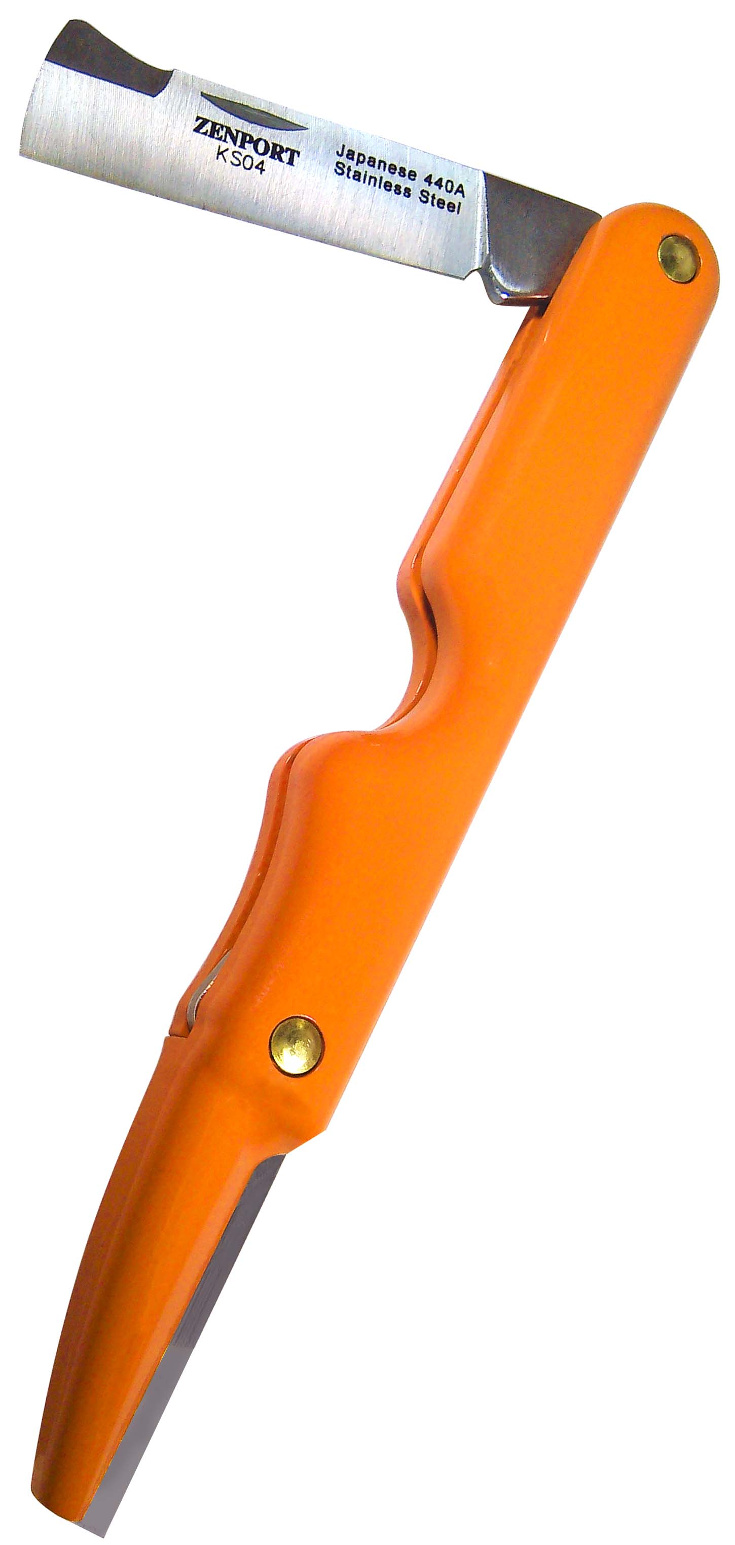 Zenport Grafting Knife KS04 Budding and Grafting Knife with Sharpener, Bark Lifter, Dual-Taper Bevel Cutting Edge