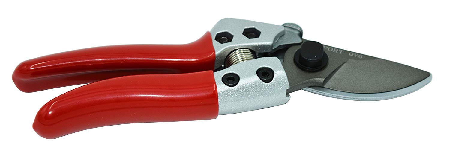 Zenport Pruner QV6 Japanese Squeeze Open Pro, lame chromée, coupe de demi-pouce, longueur de 6 pouces