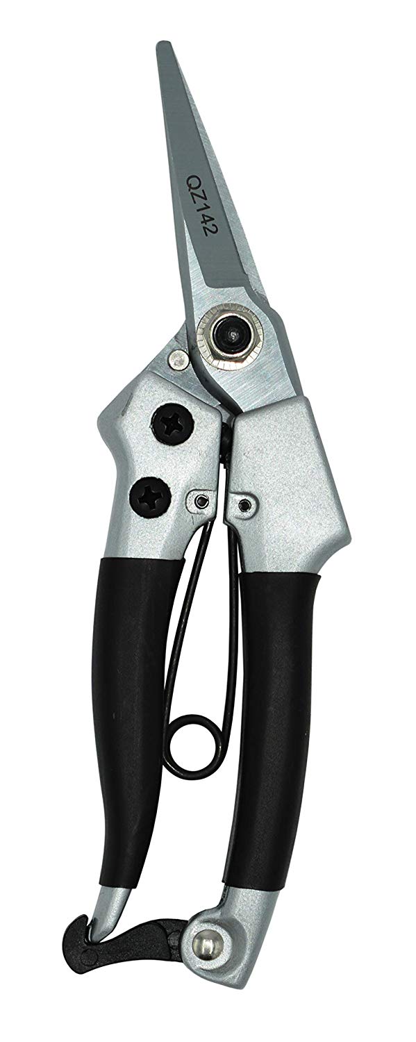 Zenport Podador QZ142 recortadora de pezuñas, cortadora de racimos florales, cuchilla angular, 7 pulgadas