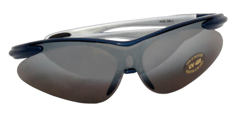 Zenport Safety Glasses SG2681 Stylish Blue Curved, UV Treated/Coated, Eye Protection